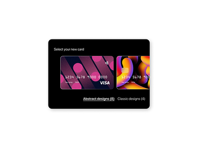 Daily UI Day #19 app banking branding card design card selector card ui credit card dailyui debit card design designinspiration designoftheday finance graphic design illustration logo ui