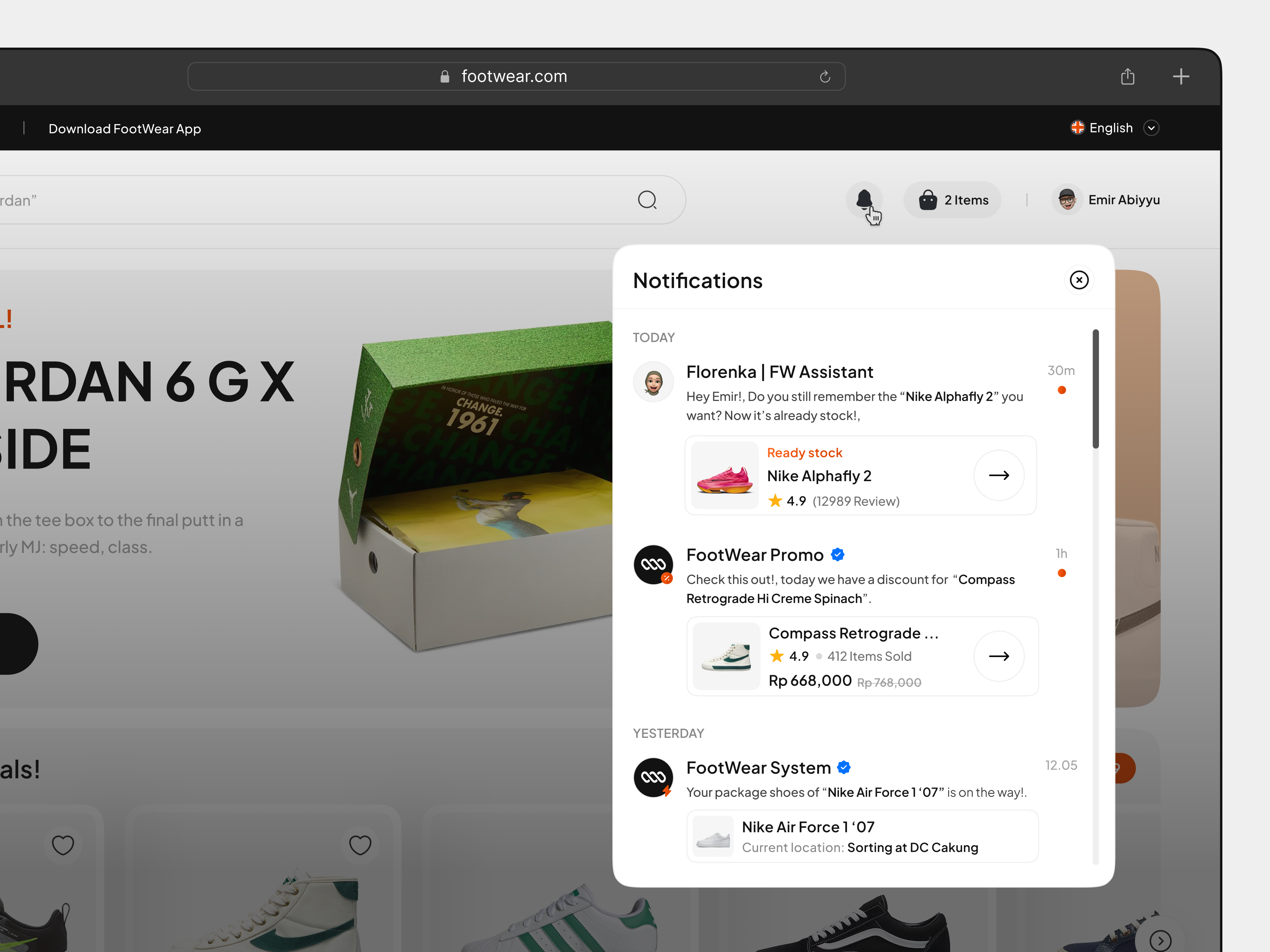 Example of Custom Marketplace / Ecommerce Interface