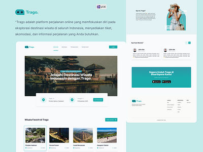 Travel Landing Page adobexd figma graphic design homepage landingpage ui uiux ux web website