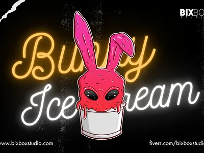 Melting Cartoon Character Design - Bunny Ice Cream cartoon character graphic design illustration melting streetwear design