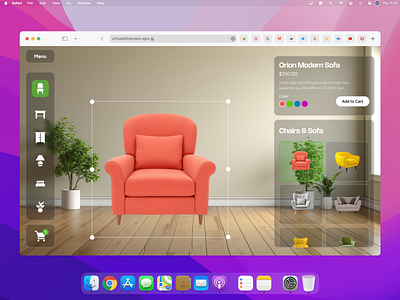 AR Furniture Marketplace ar augmented reality clean ecommerce furniture interior marketplace minimalist orenji web design