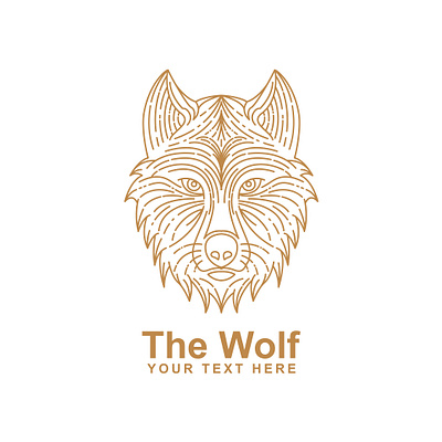 Wolf head line art logo animal branding design dog face graphic design head icon illustration line line art logo monoline outline wolf wolf logo