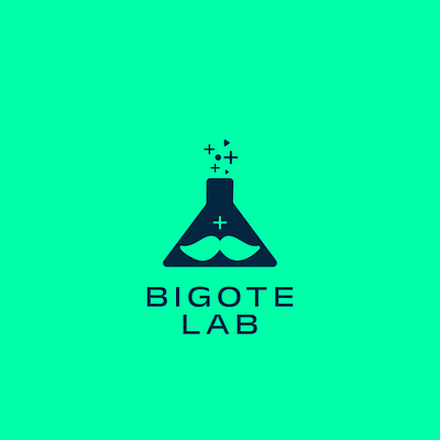 Bigote Lab audiovisual brand brand design brand identity branding custom logo green lab logo mustache
