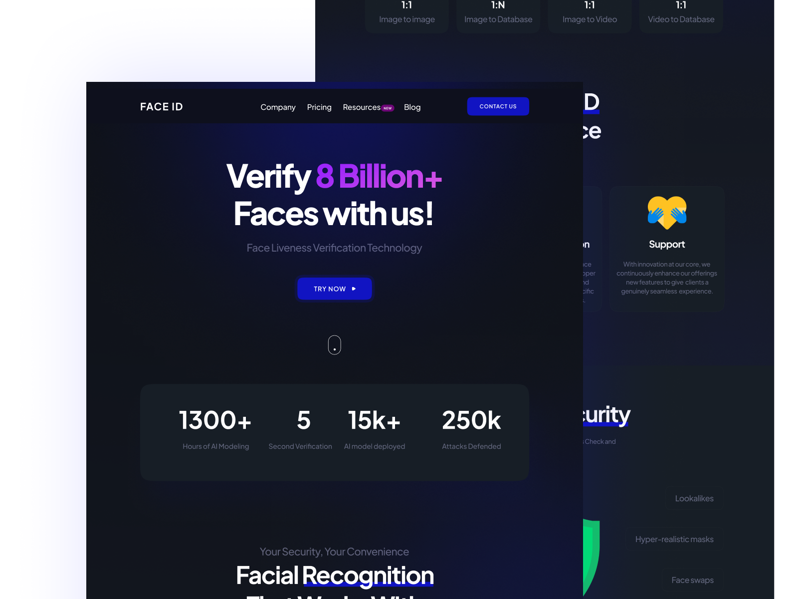 FACE ID website UI Landing Page Design ai tool figma home page landing page page design ui ui design ux inspiration website design