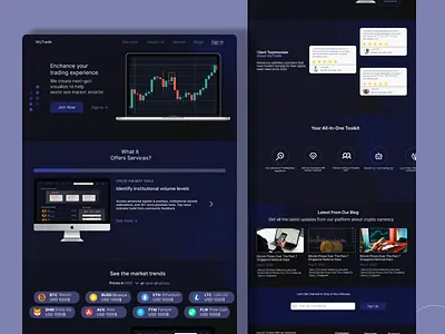 MyTrade (Trading Platform) Website Homepage Design app branding design graphic design home page design homepage illustration landing page shot trading trading platform trading web trading web platform ui ui design uiux uiux design ux web design website