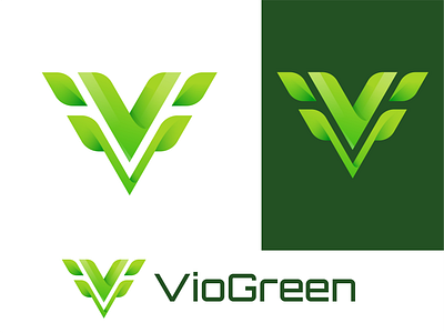 VioGreen Logo Design animation brand brand identity branding cartoon green illustration illustrator leaf logo logo design logo maker tree typography ui ux v viogreen