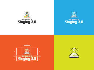 New Science of Singing Logo branding logo minimalist modern music logo science logo singing of science logo