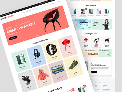 E-commerce Website UI branding discount e commerce earthycolor figma homepage marketplace minimal mockup modern online sale online shopping shop trend ui ui ux website