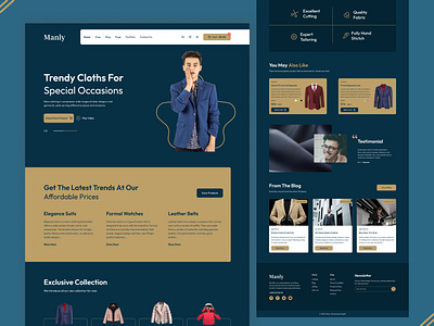 E-commerce Website - Fashion Store clothing brand clothing store e commerce ecommerce fashion store full website mens clothing product page shopify shopify store store ui webdesign website ui woocommerce