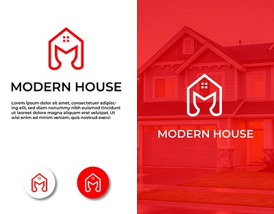 MODERN HOUSE REAL ESTATE LOGO DESIGN CONCEPT architecture logo
