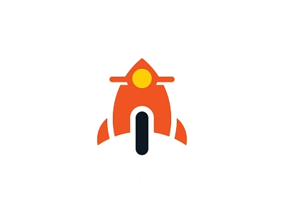 Kapgel - Logo Design bike branding cargo carrier courier delivery freelance logo design freelance logo designer icon logo logo design logo designer minimal motorbike motorcycle rocket scooter space speed vespa