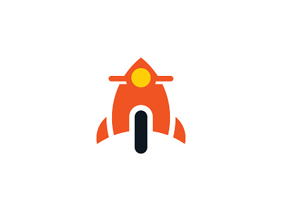 Kapgel - Logo Design bike branding cargo carrier courier delivery freelance logo design freelance logo designer icon logo logo design logo designer minimal motorbike motorcycle rocket scooter space speed vespa