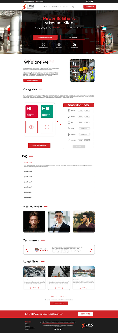 LMK POWER Website Design design figma graphic design ui ux webdesign website