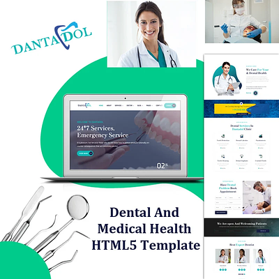 Dantadol - Dental And Medical Health HTML5 Template graphic design html psd templatemonster themeforest themes website website design website template website themes