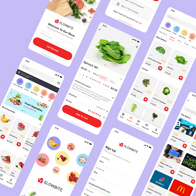 SlowBite App UX/UI Design app design iosappdesign mobileappdesign ui uidesign ux uxdesign