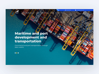 Transportation and shipping services design gallery graphic design header marine services redesign services shipping slider transportation ui ui design uiux ux design vision webdesign website