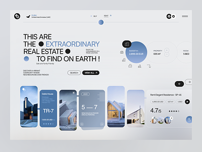 Real Estate Website agent apartment architecture booking booking website building home rental housing landing page property search real estate real estate website rent rental residence ui design ui ux web website website design