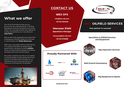 IBEX Oilfield Brochure Design branding brochure design figma flyer graphic design illustration logo ui ux