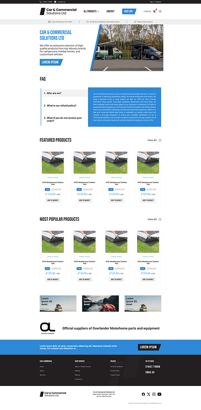 Car & Commercial Website Design design figma graphic design ui ux webdesign website design