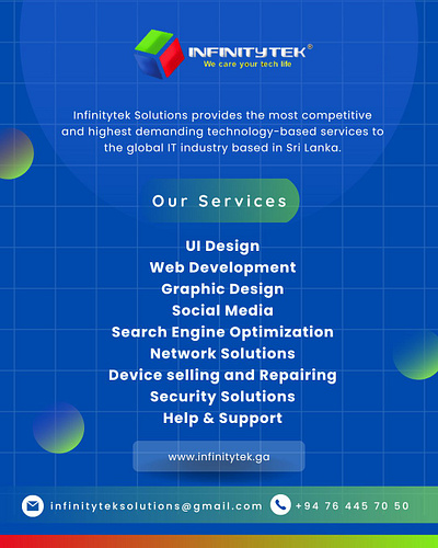 Flyer design for IT service provider branding facebook post flyer design graphic design linkedin post poster design