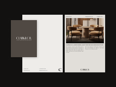 Clark&Co. brand materials brand identity branding furniture home decor logo luxury furniture