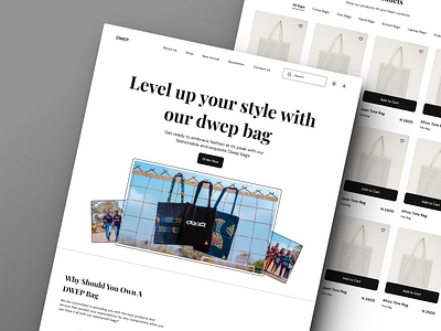 DWEP E-COMMERCE LANDING PAGE design ecommerce landing page ui