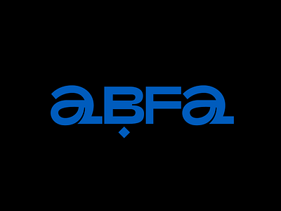 ABFA lettering branding custom font graphic design letter logo logodesign logotype simple typeface typography