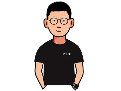 Oneself head illustration