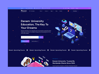 Online education website app branding design graphic design illustration logo typography ui ux