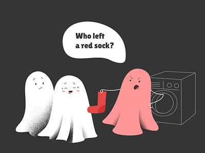 Halloween Ghosts black character cute design fall fun funny ghost ghosts greeting halloween illustration joke laugh night smile sock spirit trick vector