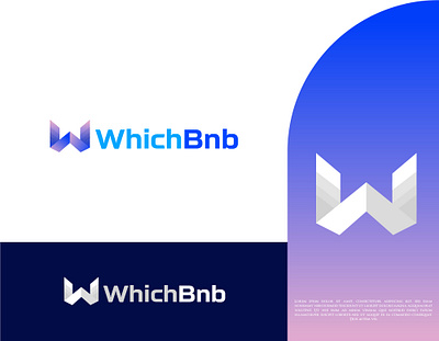 WhichBnb Logo airbnb branding design graphic design illustration logo real estate rental typography w logo