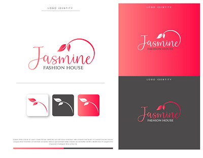Jasmine Fashion House Logo branding clothing design fashion graphic design illustration jasmine logo