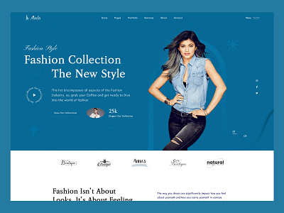 Fashion website app design graphic design illustration typography ui ux