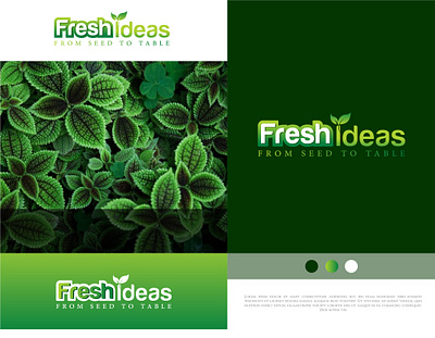 Fresh Ideas Logo branding design farming fresh graphic design illustration logo natural seed typography