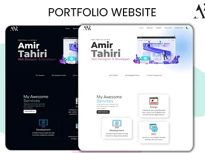 Modern & Professional Portfolio website - UI UX amir tahiri animation branding cv cv website design modern personal personal website portfolio portfolio website professional resume resume website ui ux web web design web development website
