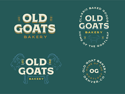 Old Goats Badges +Brand lock ups brand design brand illustration brand system branding logo system logos