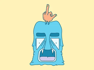 MidleFinger Duck adobe illustrator art character colorful creative design digital art duck face funny illustration midle finger monster sticker unique vector