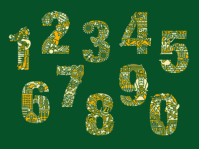 Split It Numbers graphic design illustration numbers type treatment