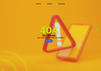 #DailyUi #009 #404notfound 404page graphic design landingpage ui