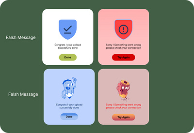 #DailyUi #011 #Upload/error #tryagain #popupsMessage popups ui upload