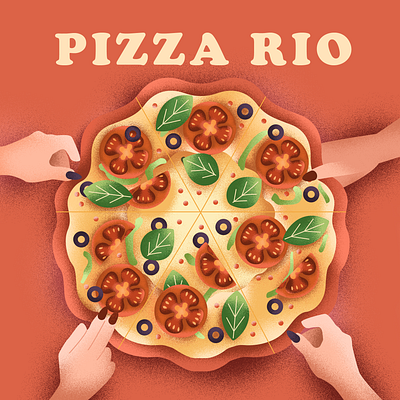 Pizza Illustration adobeillustrator art digitalart graphic design illustration vectorart