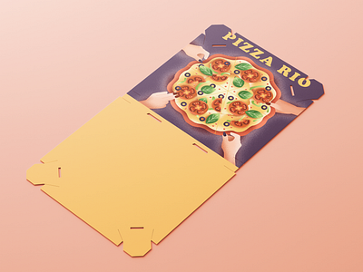 Pizza packaging adobeillustrator art graphic design illustration pizzapackaging vectorart