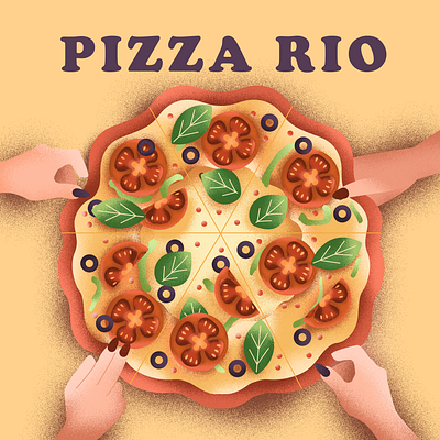 Pizza Illustration adobeillustrator art graphic design illustration vectorart