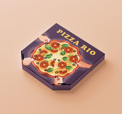 Pizza Packaging adobeillustrator art graphic design illustration pizza pizzapackaging vectorart