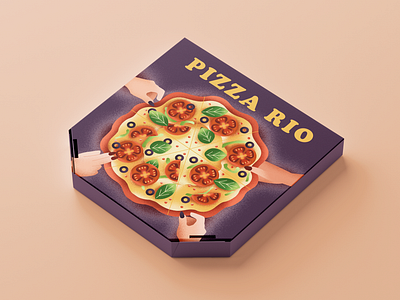 Pizza Packaging adobeillustrator art graphic design illustration pizza pizzapackaging vectorart