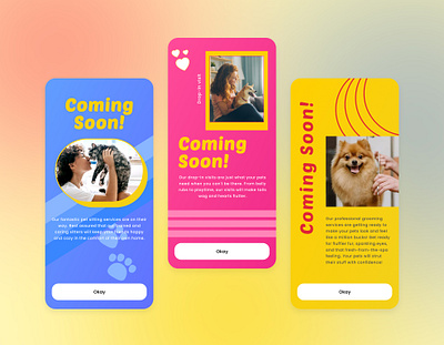 Services - Coming Soon Pages branding cool dog graphic design logo mobile mobiledesign mobilepetapp modern petapp petappdesign ui uidesign vet vetapp