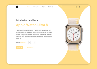 Apple Watch Ultra 8 brandingshowcase designgraphic design product desugn ui uxui