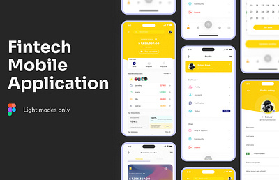 Fintech mobile application. design mobiledesign mobileview productdesign ui uiux ux