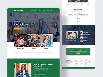 Education Website V:2 education redesign responsive school website student study teaching web design webdesign website design