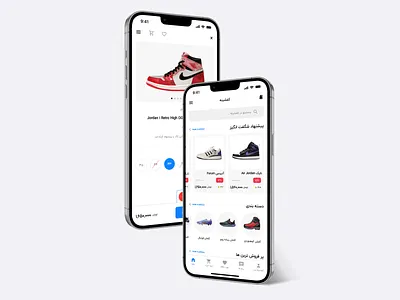 Shoes Shop Mobile App clean design app minimal persian app shoes app shop app ui ui design uiux ux
